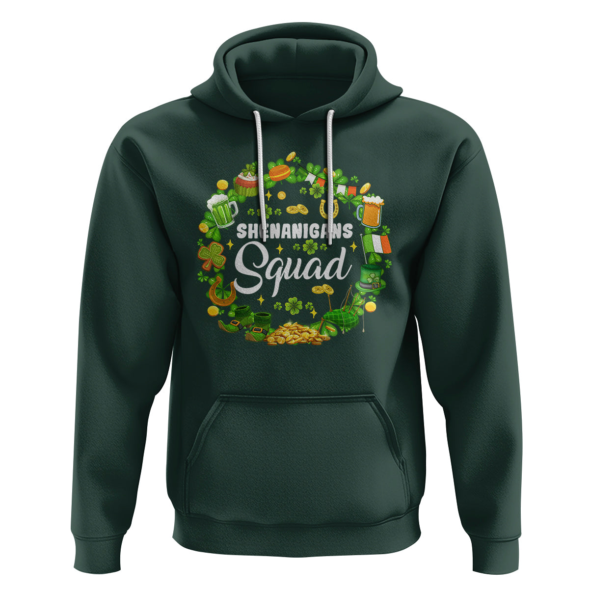 St. Patrick's Day Hoodie Shenanigans Squad Funny Matching Group - Wonder Print Shop