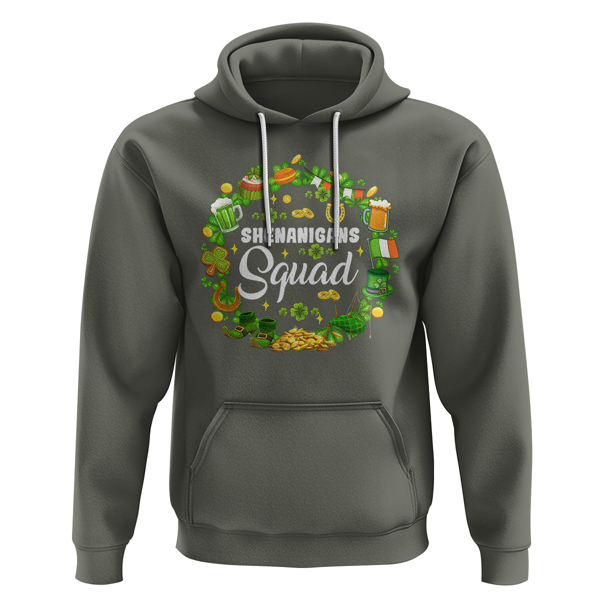 St. Patrick's Day Hoodie Shenanigans Squad Funny Matching Group - Wonder Print Shop