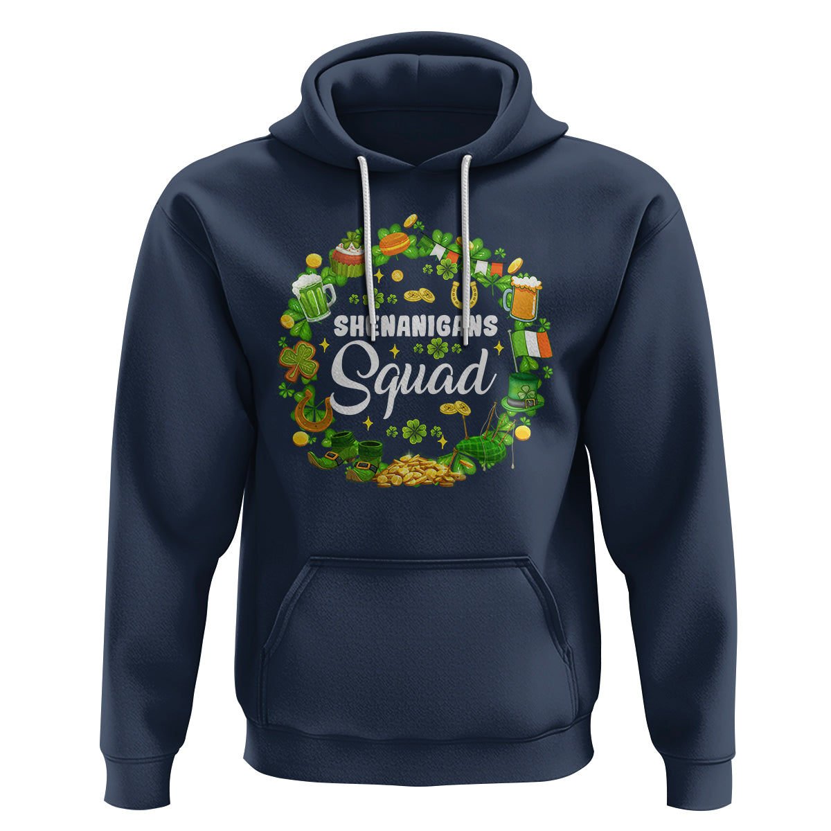 St. Patrick's Day Hoodie Shenanigans Squad Funny Matching Group - Wonder Print Shop