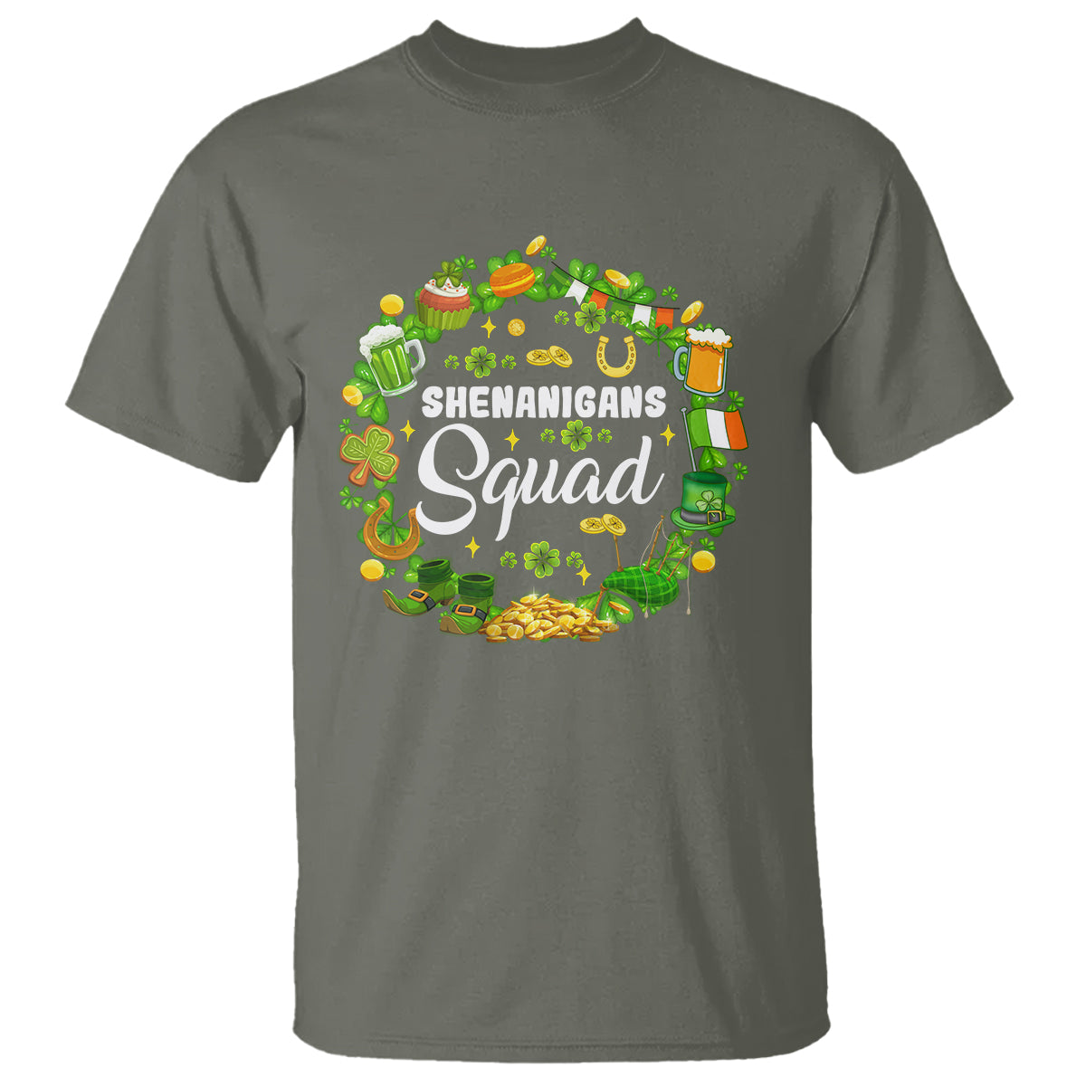 St. Patrick's Day T Shirt Shenanigans Squad Funny Matching Group - Wonder Print Shop