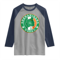 St Patrick's Day Raglan Shirt Shenanigans Squad Funny Matching Group