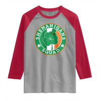 St Patrick's Day Raglan Shirt Shenanigans Squad Funny Matching Group