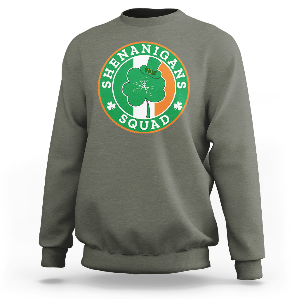 St. Patrick's Day Sweatshirt Shenanigans Squad Funny Matching Group - Wonder Print Shop