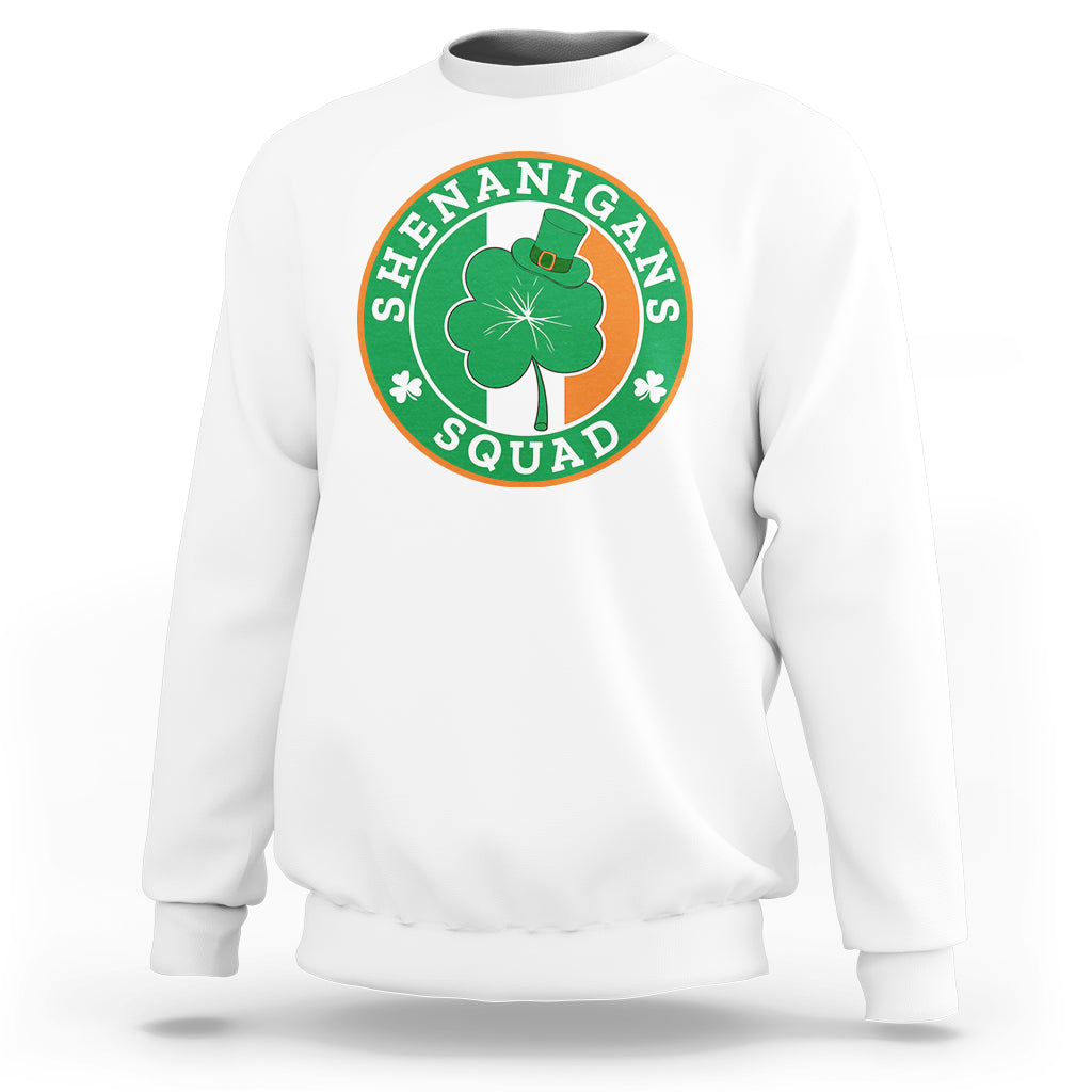 St. Patrick's Day Sweatshirt Shenanigans Squad Funny Matching Group - Wonder Print Shop