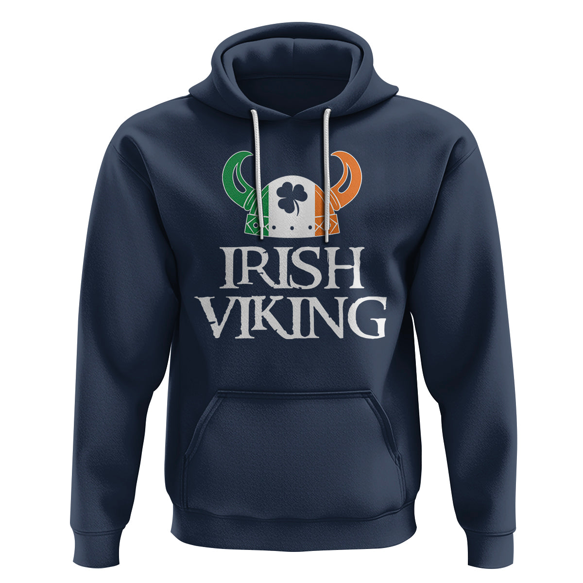 St. Patrick's Day Hoodie Irish Viking Helmet Lucky Shamrocks Ireland Flag - Wonder Print Shop