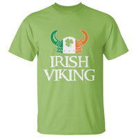 St. Patrick's Day T Shirt Irish Viking Helmet Lucky Shamrocks Ireland Flag - Wonder Print Shop