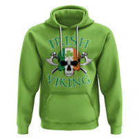 St. Patrick's Day Hoodie Irish Viking Skull Lucky Shamrocks Ireland Flag - Wonder Print Shop