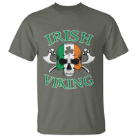 St. Patrick's Day T Shirt Irish Viking Skull Lucky Shamrocks Ireland Flag - Wonder Print Shop