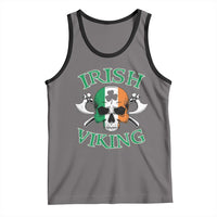 St Patrick's Day Tank Top Irish Viking Skull Lucky Shamrocks Ireland Flag