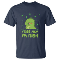St. Patrick's Day T Shirt Kiss Me I'm Irish Cute Dinosaur - Wonder Print Shop