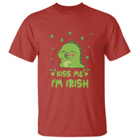 St. Patrick's Day T Shirt Kiss Me I'm Irish Cute Dinosaur - Wonder Print Shop