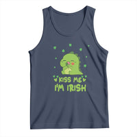 St Patrick's Day Tank Top Kiss Me I'm Irish Cute Dinosaur