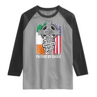 Irish By Blood American By Birth Patriot By Choice Raglan Shirt Celtic Cross Ireland America Flag