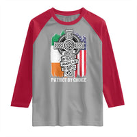 Irish By Blood American By Birth Patriot By Choice Raglan Shirt Celtic Cross Ireland America Flag