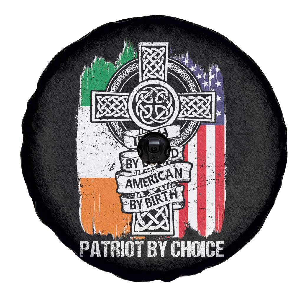 Irish By Blood American By Birth Patriot By Choice Spare Tire Cover Celtic Cross Ireland America Flag