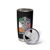 Irish By Blood American By Birth Patriot By Choice Tumbler Cup Celtic Cross Ireland America Flag