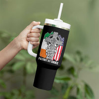 Irish By Blood American By Birth Patriot By Choice Tumbler With Handle Celtic Cross Ireland America Flag