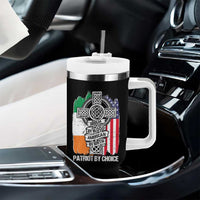 Irish By Blood American By Birth Patriot By Choice Tumbler With Handle Celtic Cross Ireland America Flag