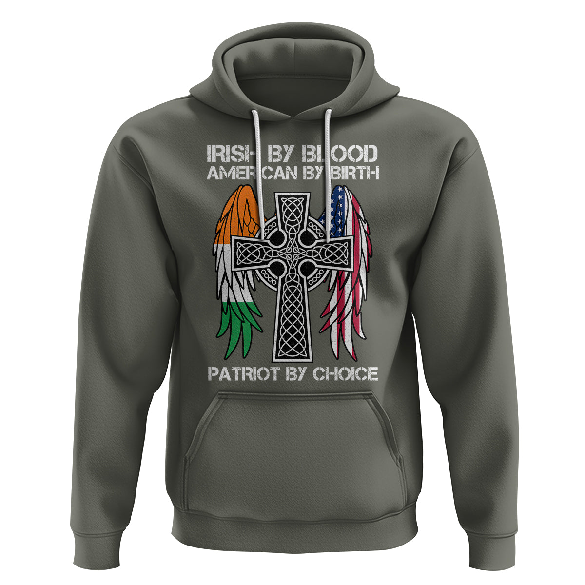 Irish By Blood American By Birth Patriot By Choice Hoodie - Wonder Print Shop