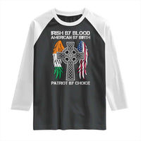 Irish By Blood American By Birth Patriot By Choice Raglan Shirt Ireland America Flag Celtic Cross