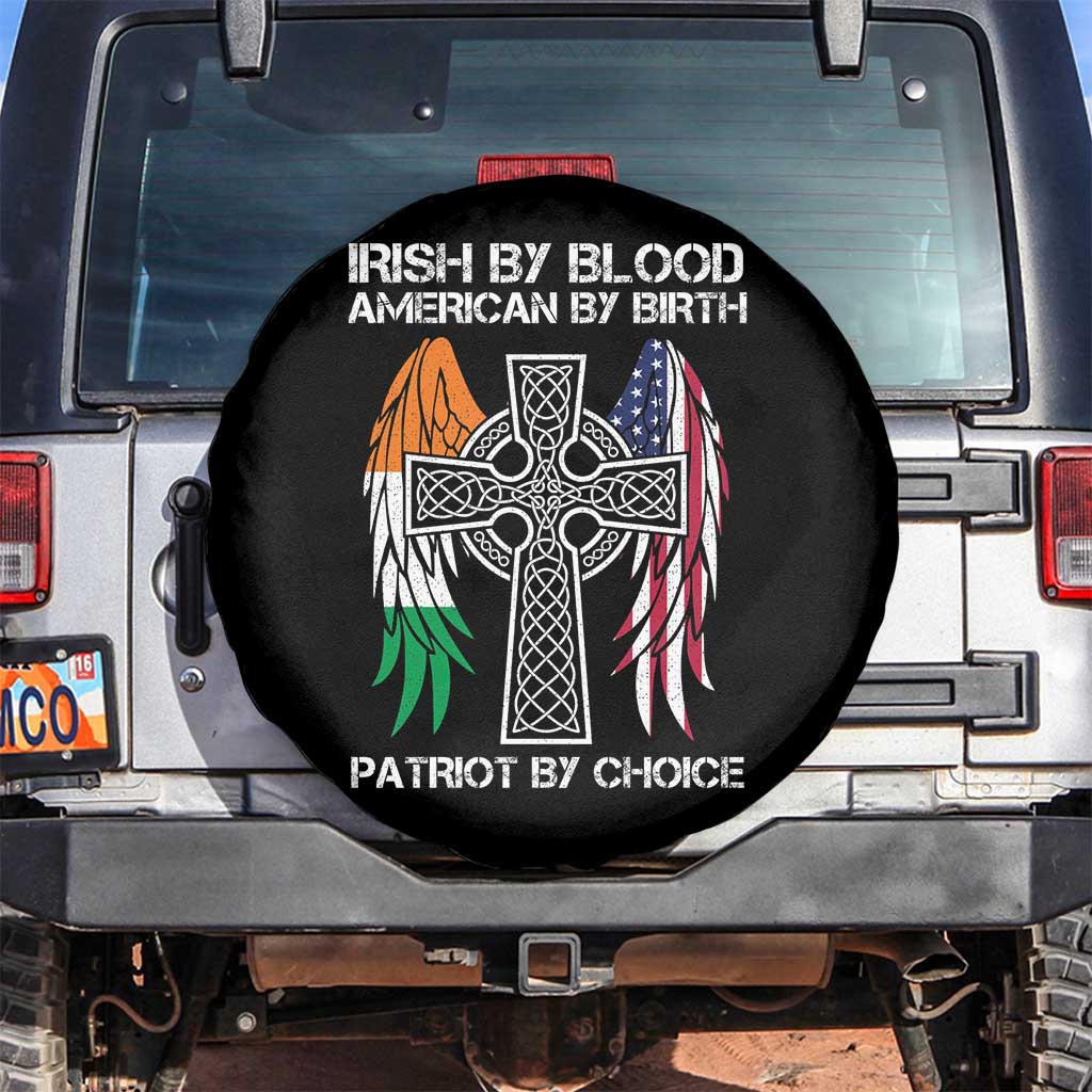 Irish By Blood American By Birth Patriot By Choice Spare Tire Cover Ireland America Flag Celtic Cross