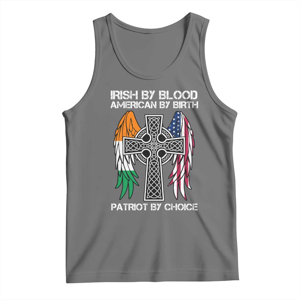 Irish By Blood American By Birth Patriot By Choice Tank Top Ireland America Flag Celtic Cross