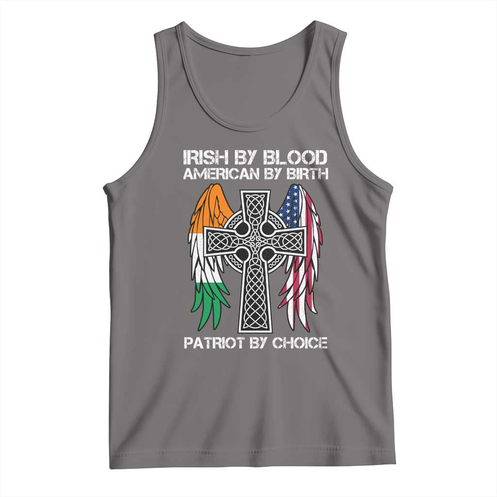 Irish By Blood American By Birth Patriot By Choice Tank Top Ireland America Flag Celtic Cross