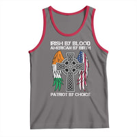 Irish By Blood American By Birth Patriot By Choice Tank Top Ireland America Flag Celtic Cross
