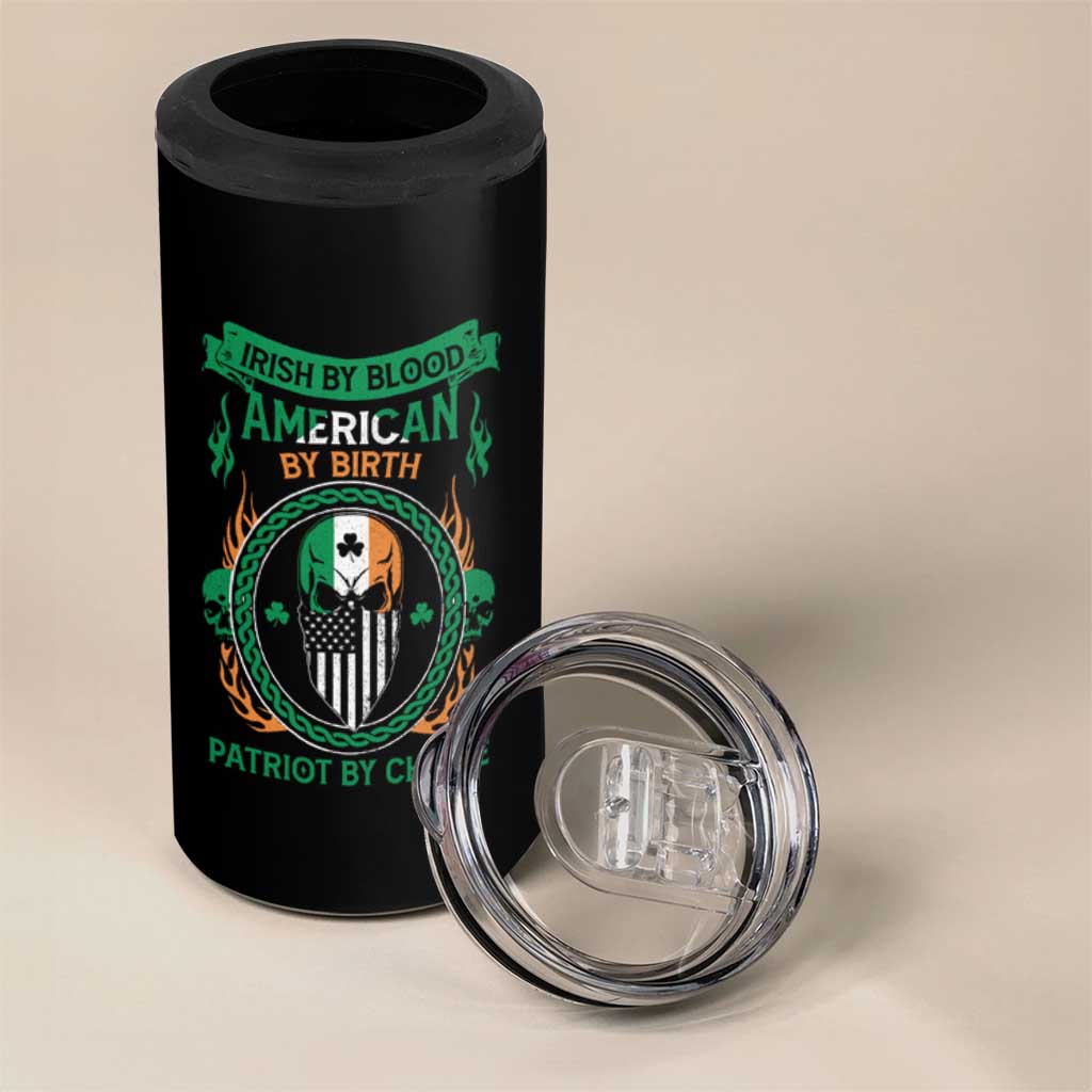 Irish By Blood American By Birth Patriot By Choice 4 in 1 Can Cooler Tumbler