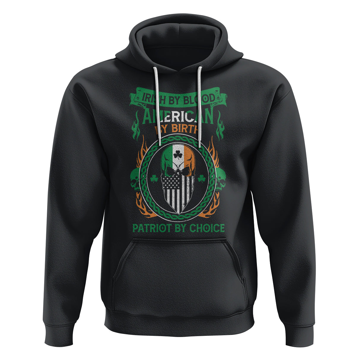 Irish By Blood American By Birth Patriot By Choice Hoodie - Wonder Print Shop