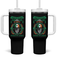 Irish By Blood American By Birth Patriot By Choice Tumbler With Handle