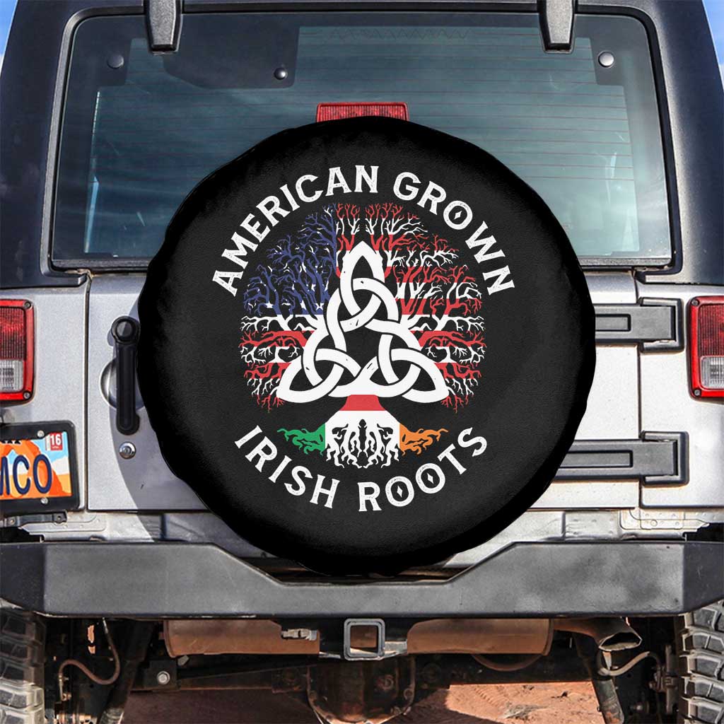 American Grown Irish Roots Ireland Flag Spare Tire Cover