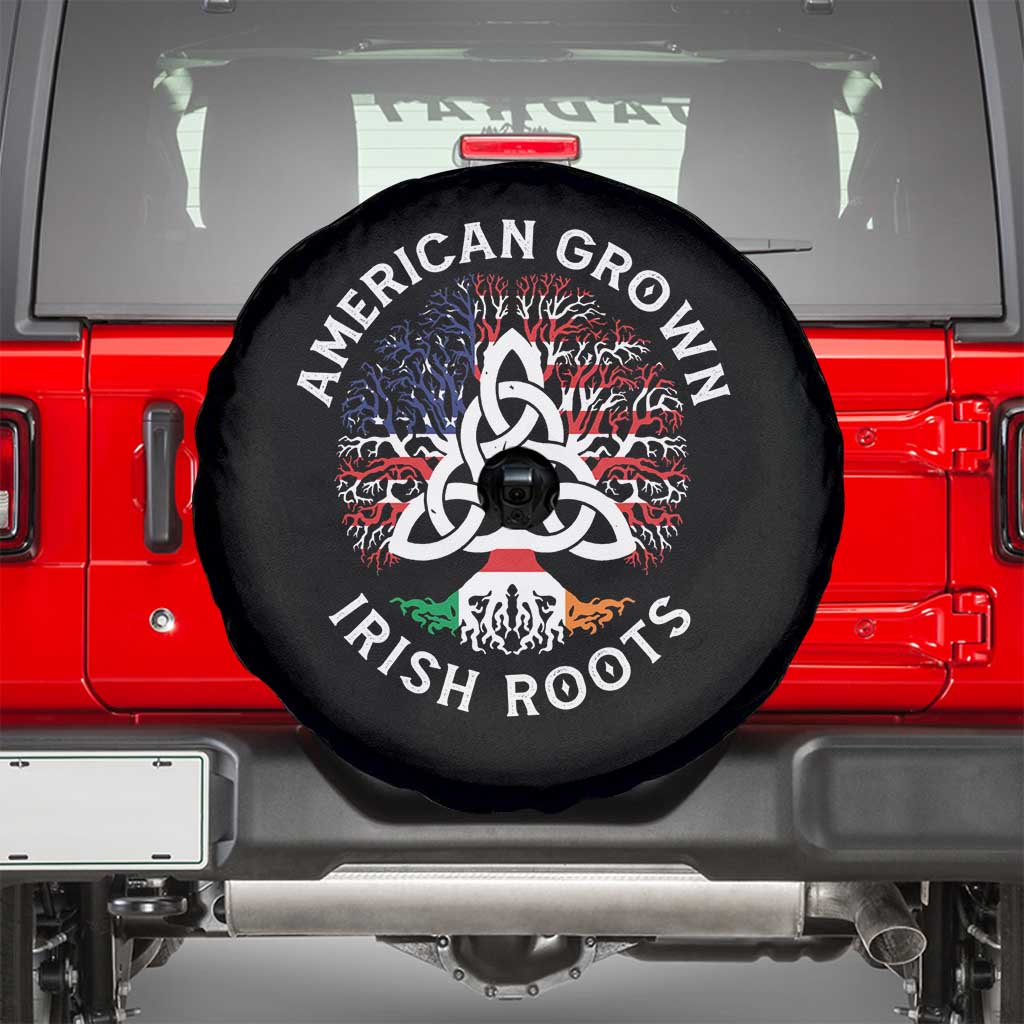 American Grown Irish Roots Ireland Flag Spare Tire Cover