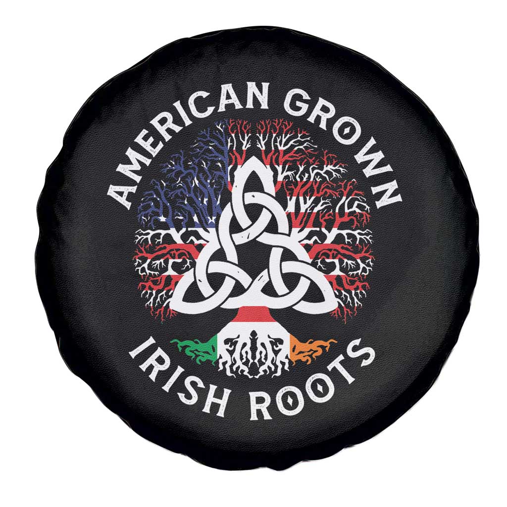 American Grown Irish Roots Ireland Flag Spare Tire Cover