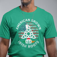 American Grown Irish Roots Ireland Flag T Shirt - Wonder Print Shop