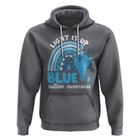 Autism Awareness Hoodie Light It Up Blue Rainbow Puzzle Piece - Wonder Print Shop