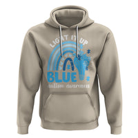 Autism Awareness Hoodie Light It Up Blue Rainbow Puzzle Piece - Wonder Print Shop