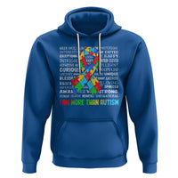 Autism Awareness Hoodie I Am More Than Autism Brilliant Strong Unique Brave Happy Creative - Wonder Print Shop
