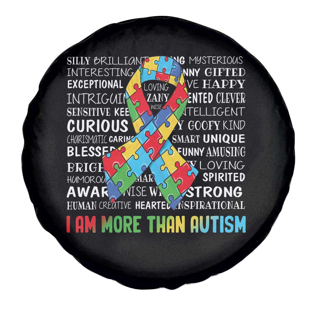 Autism Awareness Spare Tire Cover I Am More Than Autism Brilliant Strong Unique Brave Happy Creative