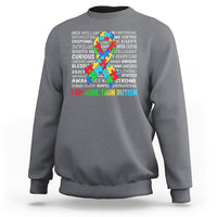 Autism Awareness Sweatshirt I Am More Than Autism Brilliant Strong Unique Brave Happy Creative - Wonder Print Shop