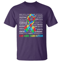 Autism Awareness T Shirt I Am More Than Autism Brilliant Strong Unique Brave Happy Creative - Wonder Print Shop