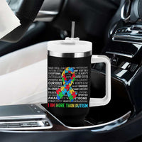 Autism Awareness Tumbler With Handle I Am More Than Autism Brilliant Strong Unique Brave Happy Creative