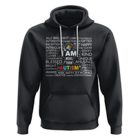 Autism Awareness Hoodie I Am More Than Autism Brilliant Strong Unique Brave Happy Creative - Wonder Print Shop