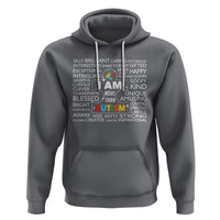 Autism Awareness Hoodie I Am More Than Autism Brilliant Strong Unique Brave Happy Creative - Wonder Print Shop