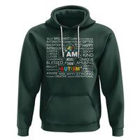 Autism Awareness Hoodie I Am More Than Autism Brilliant Strong Unique Brave Happy Creative - Wonder Print Shop