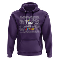 Autism Awareness Hoodie I Am More Than Autism Brilliant Strong Unique Brave Happy Creative - Wonder Print Shop