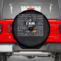 Autism Awareness Spare Tire Cover I Am More Than Autism Brilliant Strong Unique Brave Happy Creative