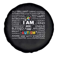 Autism Awareness Spare Tire Cover I Am More Than Autism Brilliant Strong Unique Brave Happy Creative