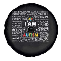 Autism Awareness Spare Tire Cover I Am More Than Autism Brilliant Strong Unique Brave Happy Creative