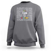 Autism Awareness Sweatshirt I Am More Than Autism Brilliant Strong Unique Brave Happy Creative - Wonder Print Shop